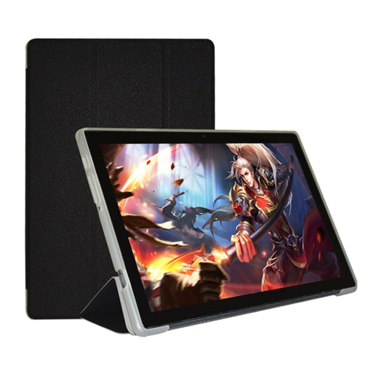 For Teclast M40 Horizontal Flip PU Leather Case with Holder(Black)