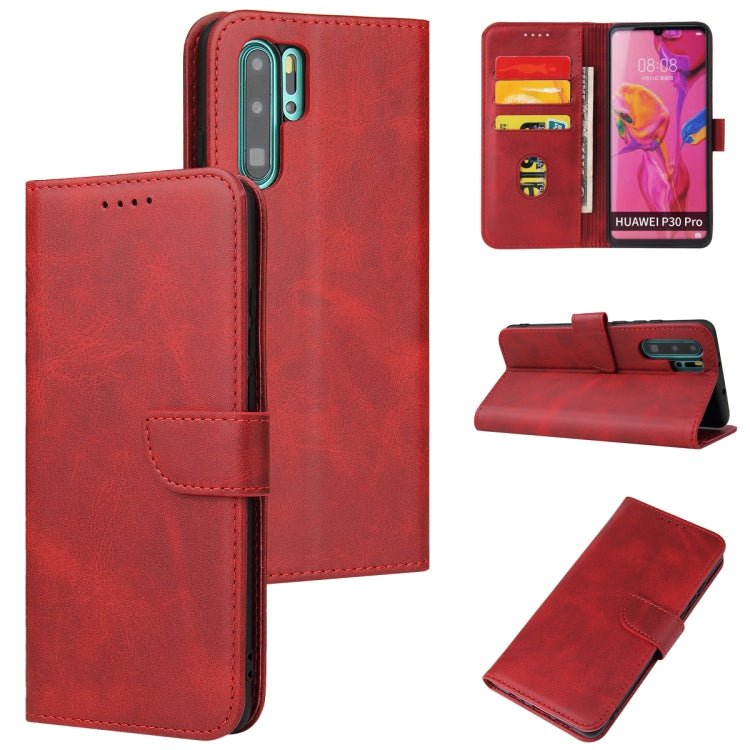 For Huawei P30 Pro Calf Texture Buckle Horizontal Flip Leather Case with Holder & Card Slots & Wallet