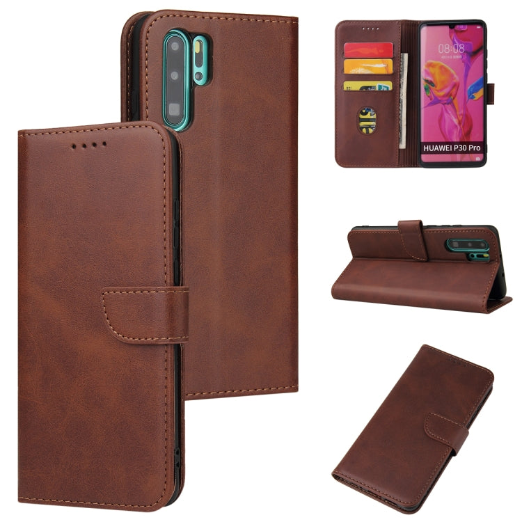 For Huawei P30 Pro Calf Texture Buckle Horizontal Flip Leather Case with Holder & Card Slots & Wallet