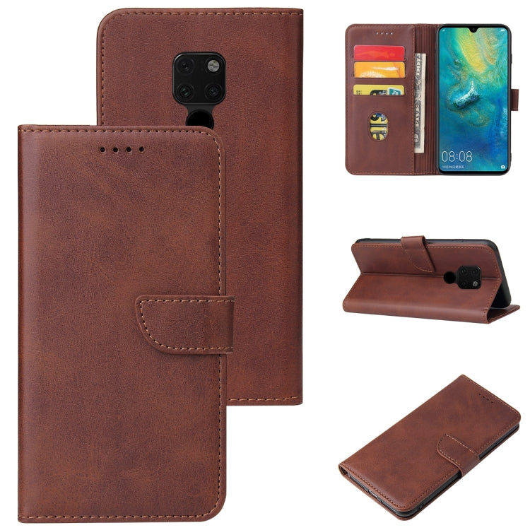 For Huawei Mate 20 Calf Texture Buckle Horizontal Flip Leather Case with Holder & Card Slots & Wallet