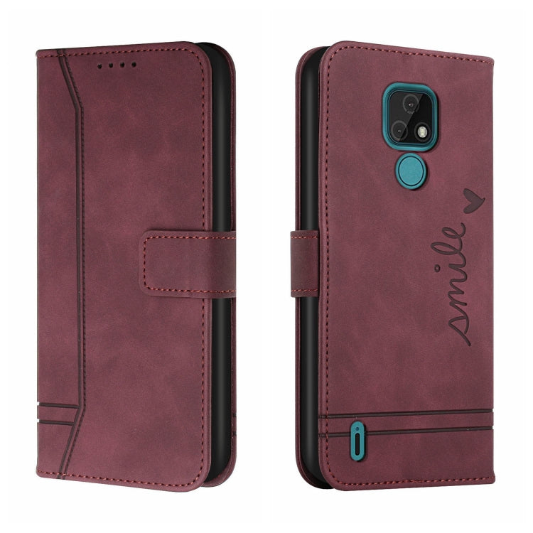 For Motorola Moto E7 Retro Skin Feel Horizontal Flip Soft TPU + PU Leather Case with Holder & Card Slots & Photo Frame