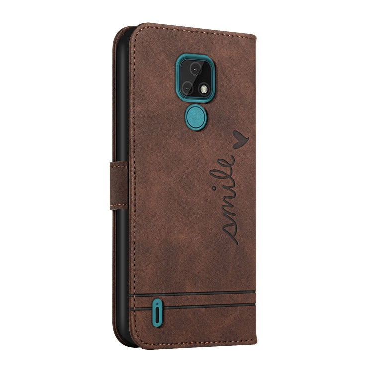 For Motorola Moto E7 Retro Skin Feel Horizontal Flip Soft TPU + PU Leather Case with Holder & Card Slots & Photo Frame