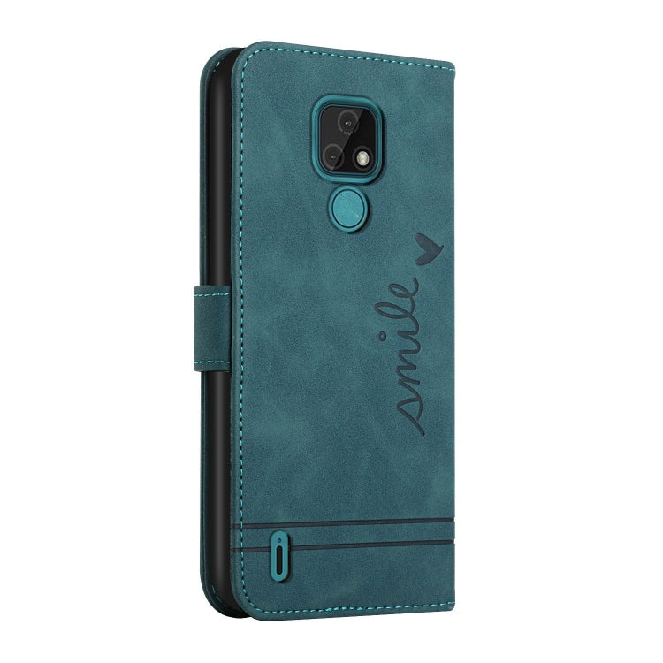 For Motorola Moto E7 Retro Skin Feel Horizontal Flip Soft TPU + PU Leather Case with Holder & Card Slots & Photo Frame