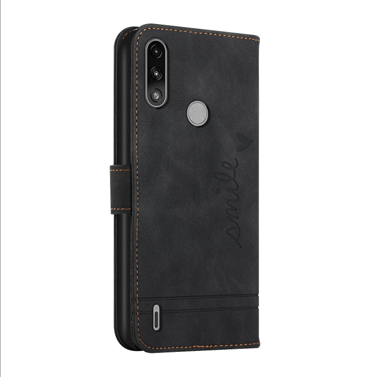 For Motorola Moto E7 Power Retro Skin Feel Horizontal Flip Soft TPU + PU Leather Case with Holder & Card Slots & Photo Frame