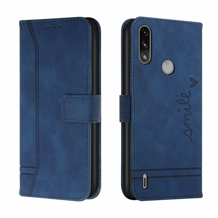 For Motorola Moto E7 Power Retro Skin Feel Horizontal Flip Soft TPU + PU Leather Case with Holder & Card Slots & Photo Frame