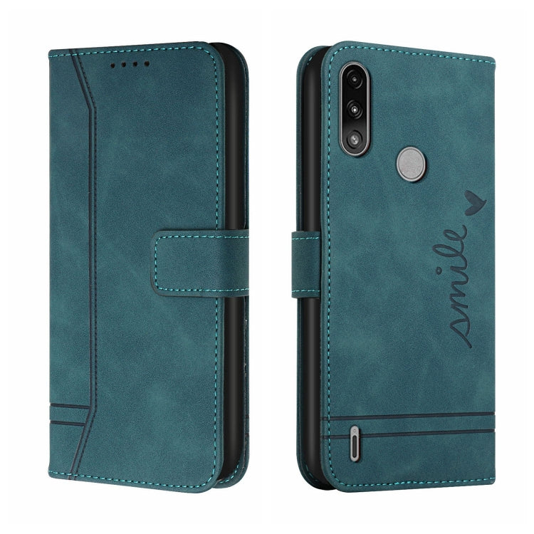 For Motorola Moto E7 Power Retro Skin Feel Horizontal Flip Soft TPU + PU Leather Case with Holder & Card Slots & Photo Frame