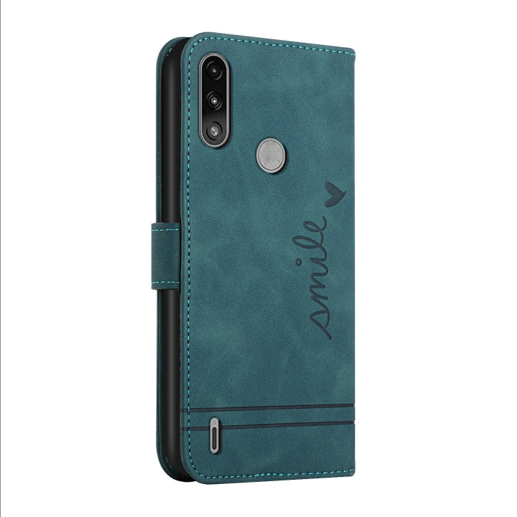 For Motorola Moto E7 Power Retro Skin Feel Horizontal Flip Soft TPU + PU Leather Case with Holder & Card Slots & Photo Frame
