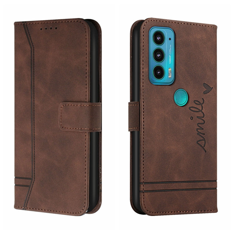 For Motorola Moto Edge 20 Retro Skin Feel Horizontal Flip Soft TPU + PU Leather Case with Holder & Card Slots & Photo Frame