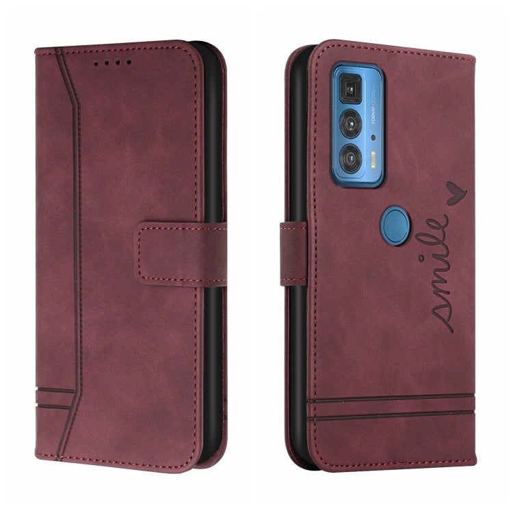 For Motorola Moto Edge 20 Pro Retro Skin Feel Horizontal Flip Soft TPU + PU Leather Case with Holder & Card Slots & Photo Frame
