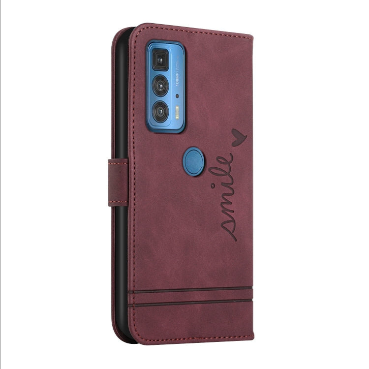 For Motorola Moto Edge 20 Pro Retro Skin Feel Horizontal Flip Soft TPU + PU Leather Case with Holder & Card Slots & Photo Frame