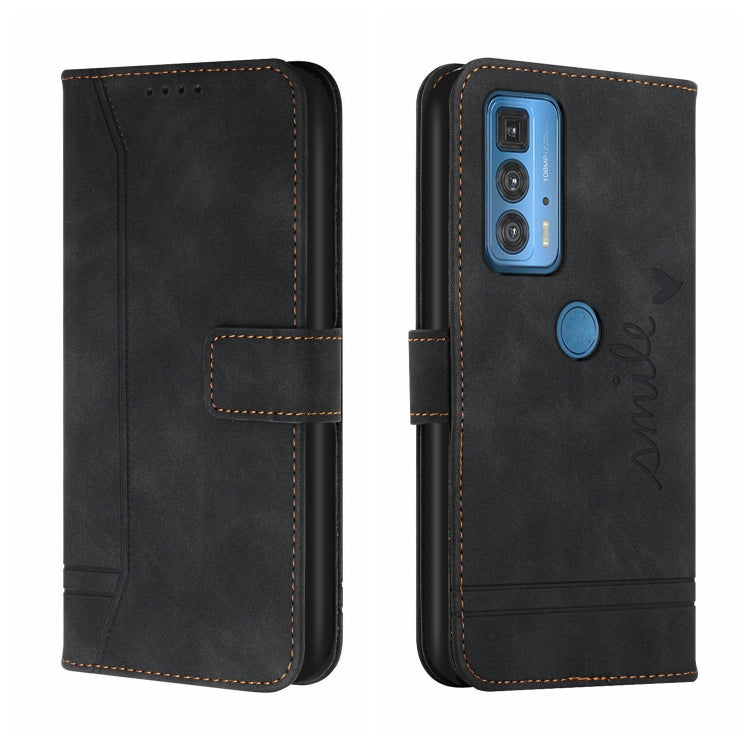 For Motorola Moto Edge 20 Pro Retro Skin Feel Horizontal Flip Soft TPU + PU Leather Case with Holder & Card Slots & Photo Frame