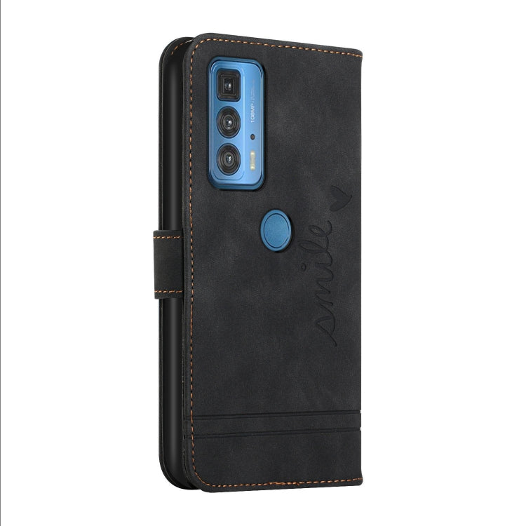 For Motorola Moto Edge 20 Pro Retro Skin Feel Horizontal Flip Soft TPU + PU Leather Case with Holder & Card Slots & Photo Frame