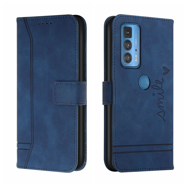 For Motorola Moto Edge 20 Pro Retro Skin Feel Horizontal Flip Soft TPU + PU Leather Case with Holder & Card Slots & Photo Frame