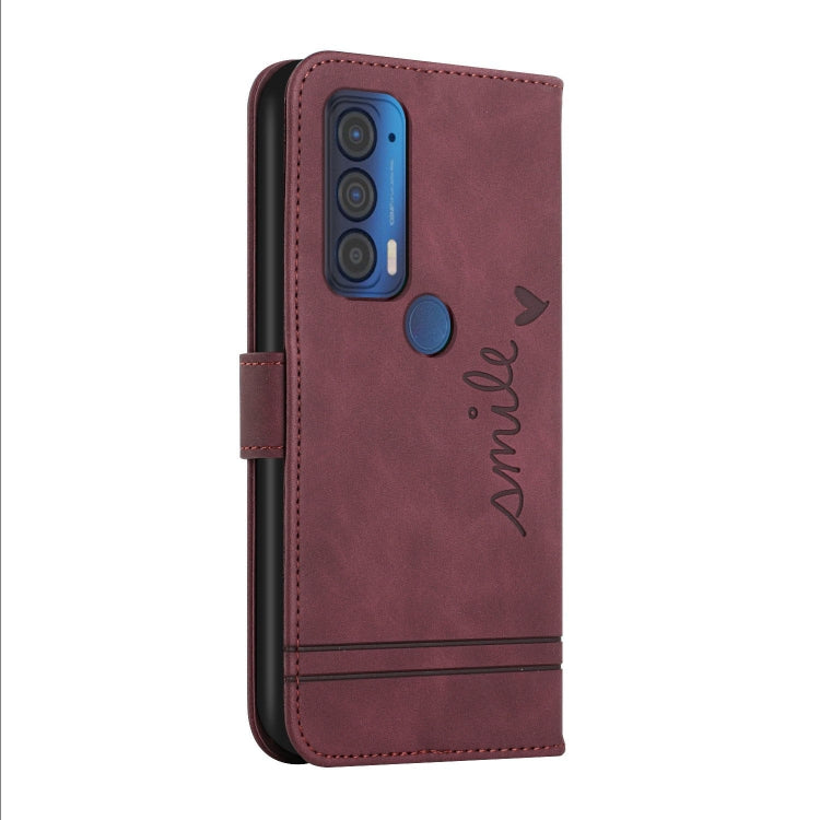 For Motorola Moto Edge 2021 Retro Skin Feel Horizontal Flip Soft TPU + PU Leather Case with Holder & Card Slots & Photo Frame