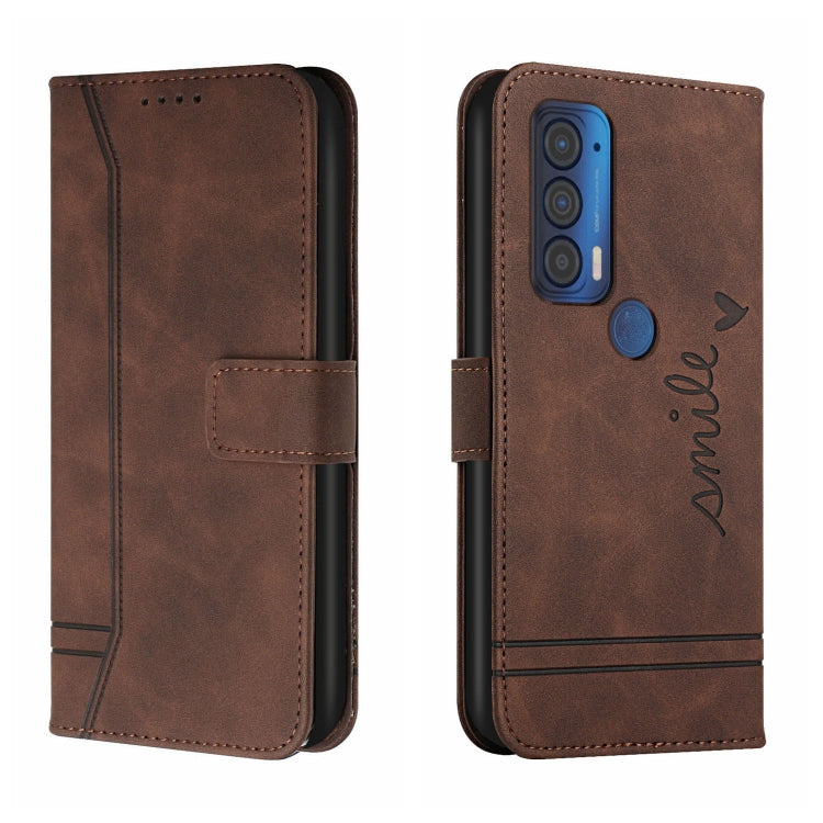For Motorola Moto Edge 2021 Retro Skin Feel Horizontal Flip Soft TPU + PU Leather Case with Holder & Card Slots & Photo Frame