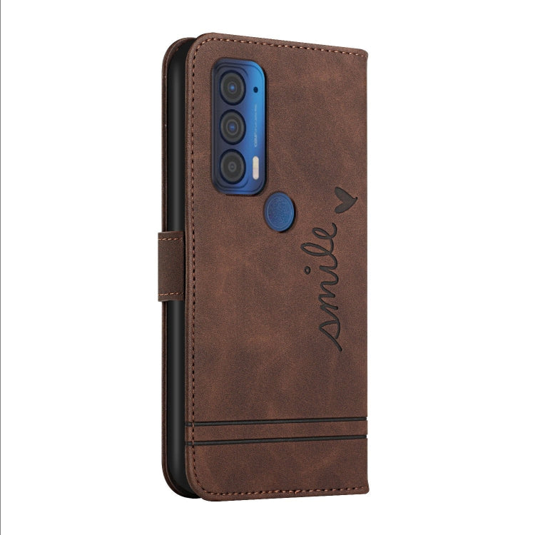 For Motorola Moto Edge 2021 Retro Skin Feel Horizontal Flip Soft TPU + PU Leather Case with Holder & Card Slots & Photo Frame