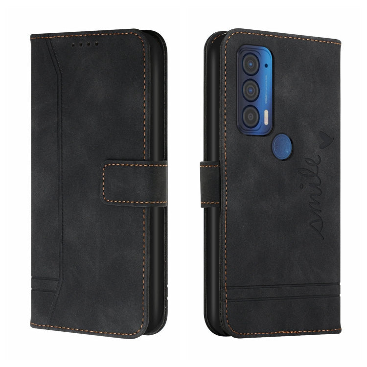 For Motorola Moto Edge 2021 Retro Skin Feel Horizontal Flip Soft TPU + PU Leather Case with Holder & Card Slots & Photo Frame