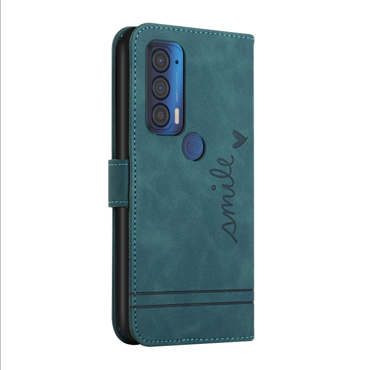 For Motorola Moto Edge 2021 Retro Skin Feel Horizontal Flip Soft TPU + PU Leather Case with Holder & Card Slots & Photo Frame