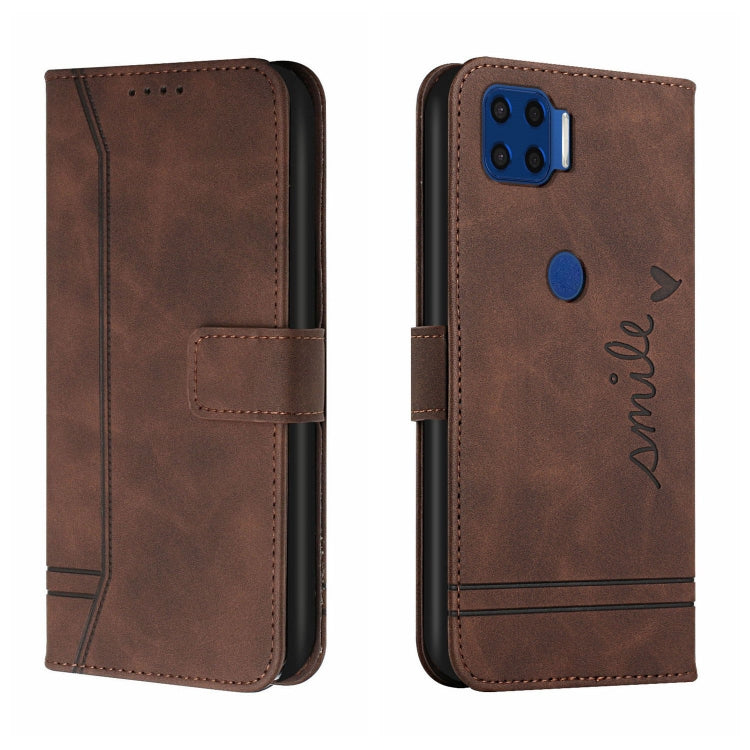 For Motorola Moto G 5G Plus Retro Skin Feel Horizontal Flip Soft TPU + PU Leather Case with Holder & Card Slots & Photo Frame