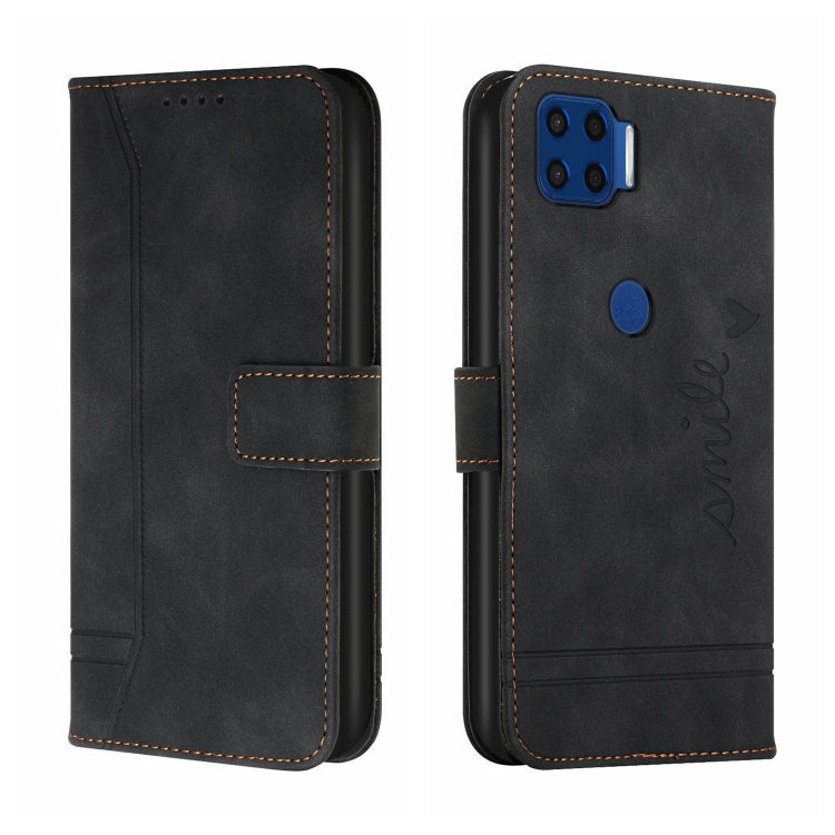 For Motorola Moto G 5G Plus Retro Skin Feel Horizontal Flip Soft TPU + PU Leather Case with Holder & Card Slots & Photo Frame