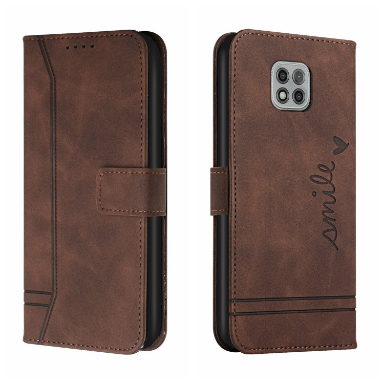 For Motorola Moto G Power 2021 Retro Skin Feel Horizontal Flip Soft TPU + PU Leather Case with Holder & Card Slots & Photo Frame