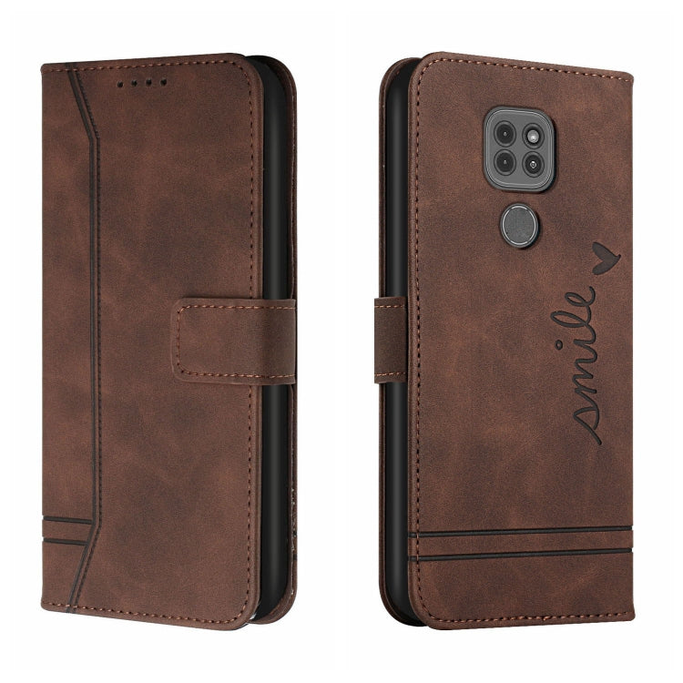 For Motorola Moto G9 Play Retro Skin Feel Horizontal Flip Soft TPU + PU Leather Case with Holder & Card Slots & Photo Frame