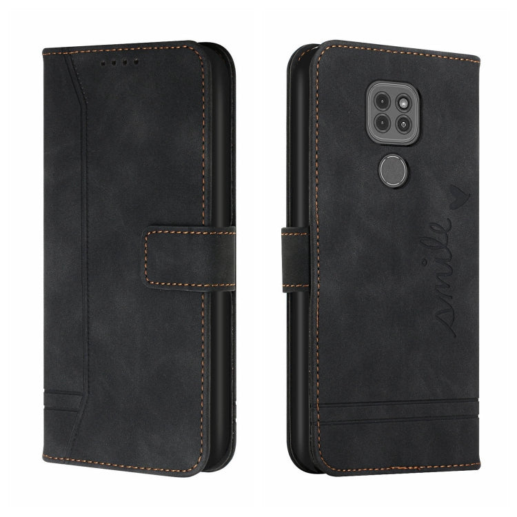 For Motorola Moto G9 Play Retro Skin Feel Horizontal Flip Soft TPU + PU Leather Case with Holder & Card Slots & Photo Frame