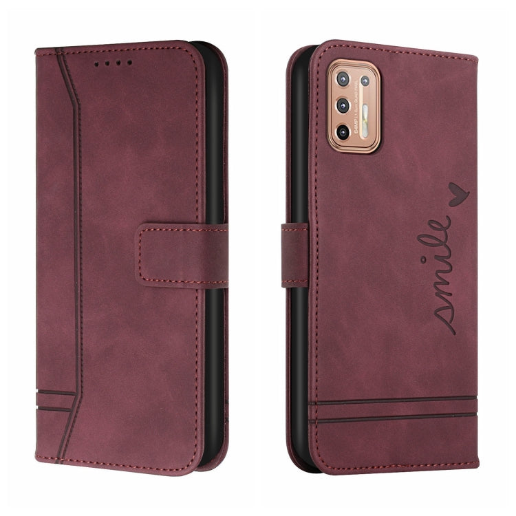 For Motorola Moto G9 Plus Retro Skin Feel Horizontal Flip Soft TPU + PU Leather Case with Holder & Card Slots & Photo Frame