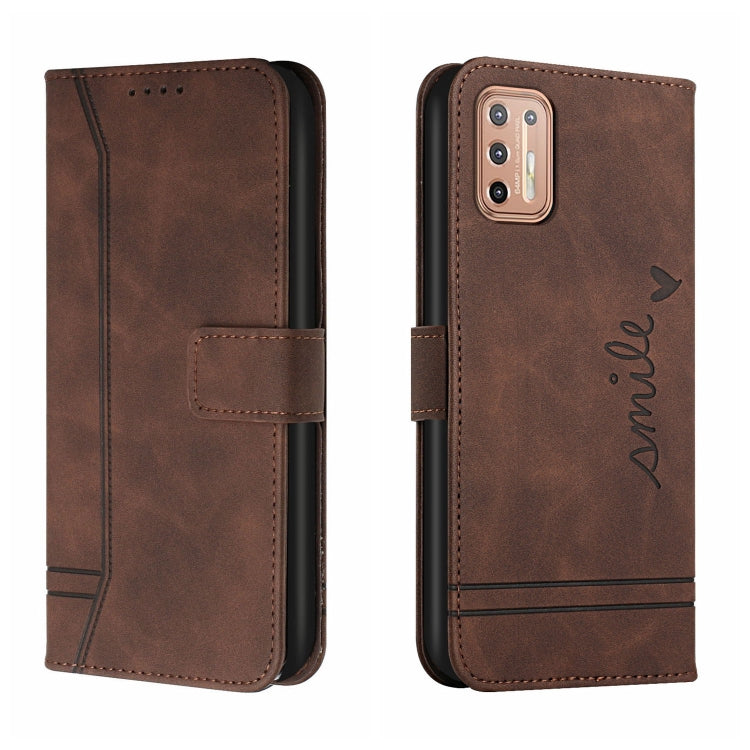 For Motorola Moto G9 Plus Retro Skin Feel Horizontal Flip Soft TPU + PU Leather Case with Holder & Card Slots & Photo Frame