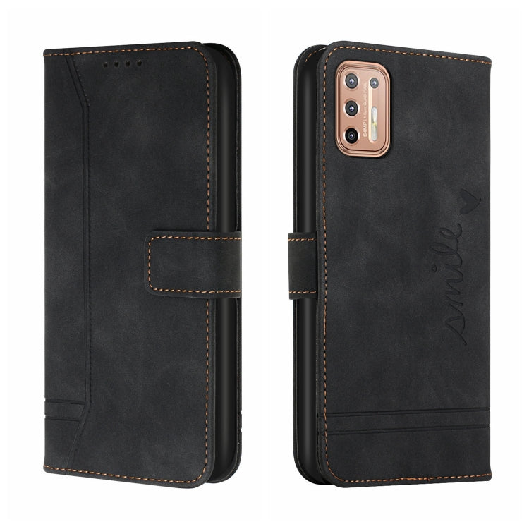 For Motorola Moto G9 Plus Retro Skin Feel Horizontal Flip Soft TPU + PU Leather Case with Holder & Card Slots & Photo Frame