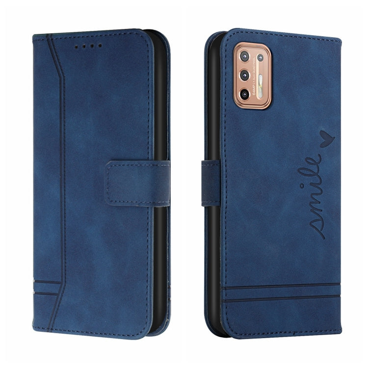 For Motorola Moto G9 Plus Retro Skin Feel Horizontal Flip Soft TPU + PU Leather Case with Holder & Card Slots & Photo Frame