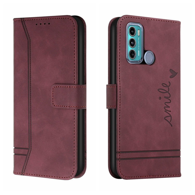For Motorola Moto G40 / G60 Retro Skin Feel Horizontal Flip Soft TPU + PU Leather Case with Holder & Card Slots & Photo Frame