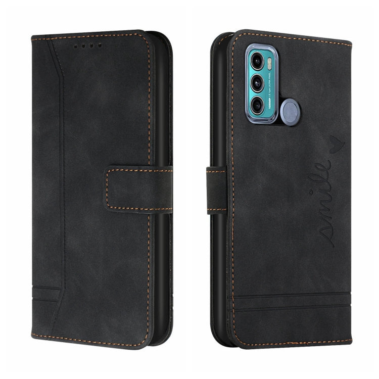 For Motorola Moto G40 / G60 Retro Skin Feel Horizontal Flip Soft TPU + PU Leather Case with Holder & Card Slots & Photo Frame