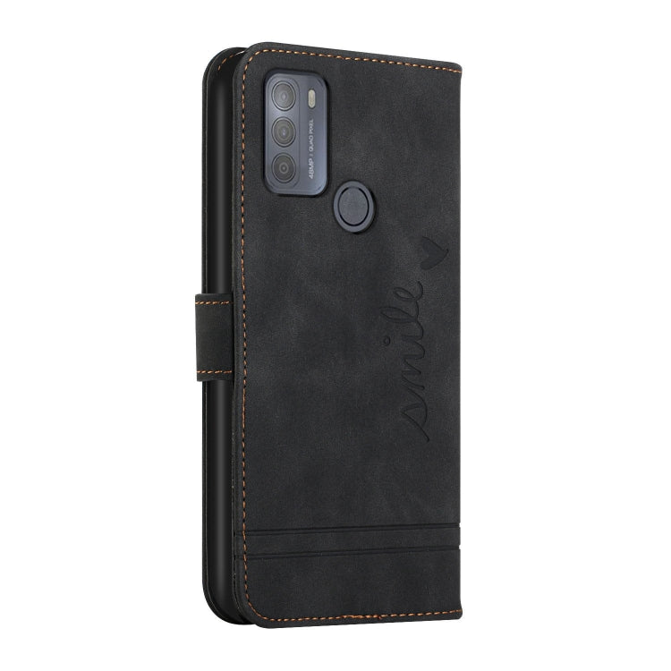 For Motorola Moto G50 Retro Skin Feel Horizontal Flip Soft TPU + PU Leather Case with Holder & Card Slots & Photo Frame