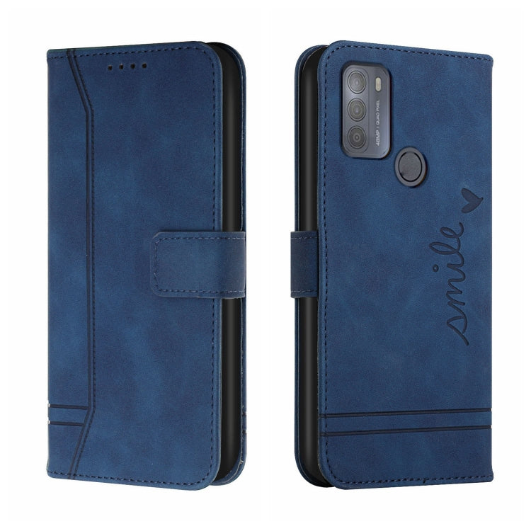 For Motorola Moto G50 Retro Skin Feel Horizontal Flip Soft TPU + PU Leather Case with Holder & Card Slots & Photo Frame