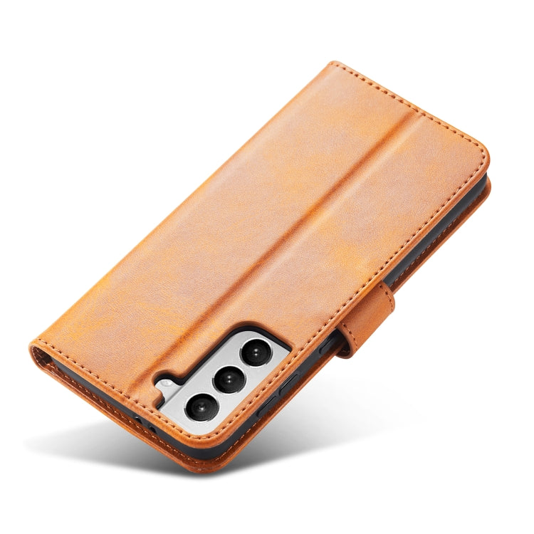 For Samsung Galaxy S21 5G Calf Texture Buckle Horizontal Flip Leather Case with Holder & Card Slots & Wallet