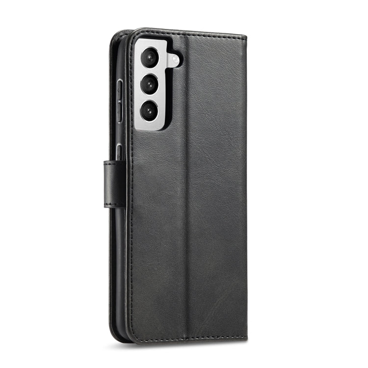 For Samsung Galaxy S21 5G Calf Texture Buckle Horizontal Flip Leather Case with Holder & Card Slots & Wallet