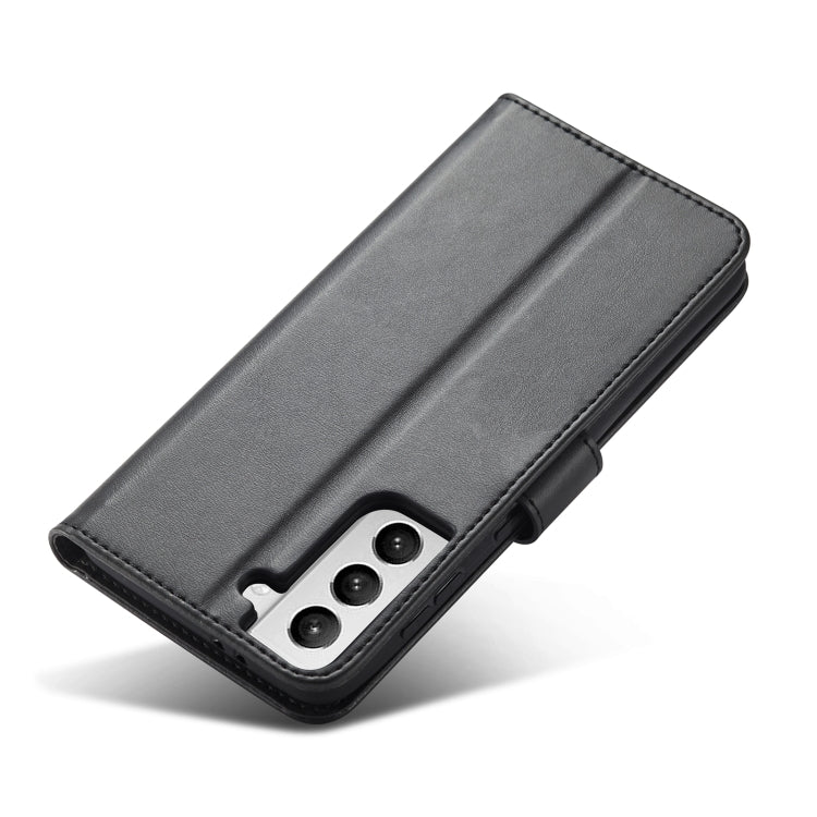 For Samsung Galaxy S21 5G Calf Texture Buckle Horizontal Flip Leather Case with Holder & Card Slots & Wallet