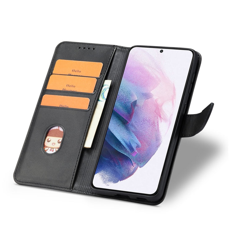 For Samsung Galaxy S21 5G Calf Texture Buckle Horizontal Flip Leather Case with Holder & Card Slots & Wallet