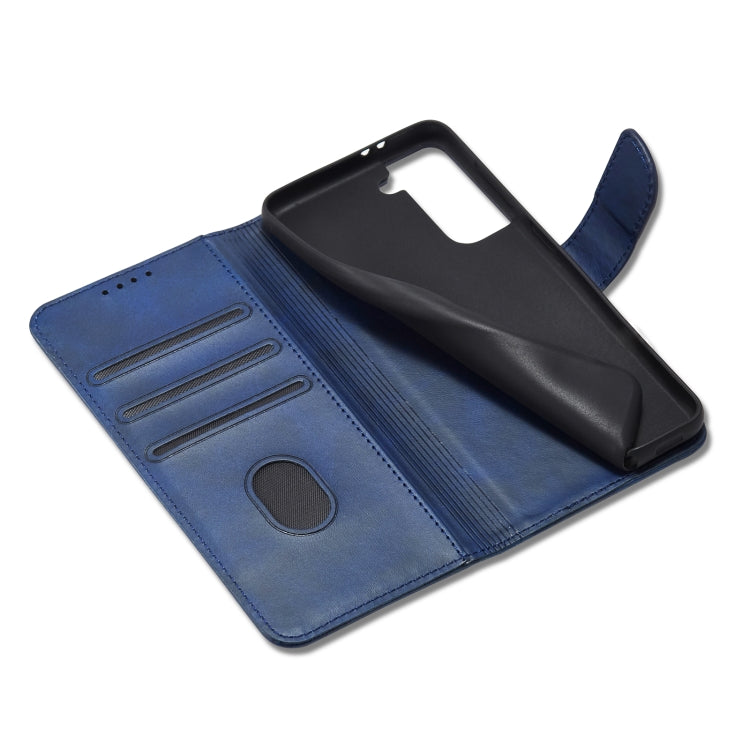 For Samsung Galaxy S21 5G Calf Texture Buckle Horizontal Flip Leather Case with Holder & Card Slots & Wallet