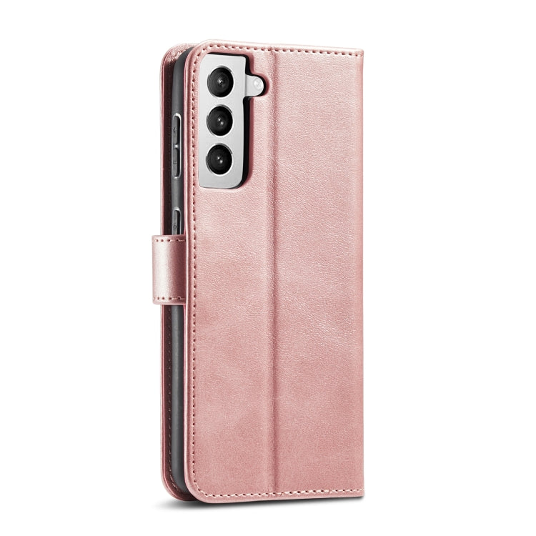 For Samsung Galaxy S21 5G Calf Texture Buckle Horizontal Flip Leather Case with Holder & Card Slots & Wallet
