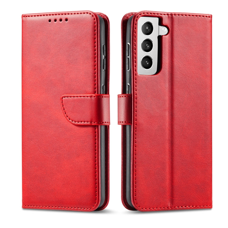 For Samsung Galaxy S21 5G Calf Texture Buckle Horizontal Flip Leather Case with Holder & Card Slots & Wallet