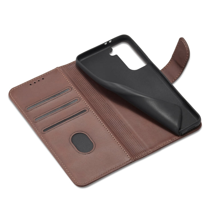 For Samsung Galaxy S21 5G Calf Texture Buckle Horizontal Flip Leather Case with Holder & Card Slots & Wallet