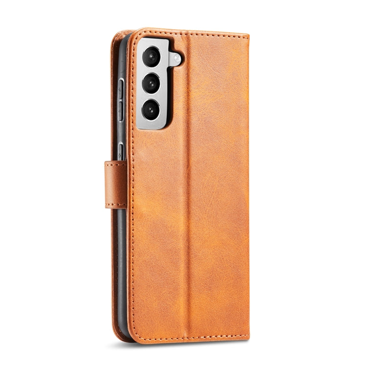 For Samsung Galaxy S21 FE 5G Calf Texture Buckle Horizontal Flip Leather Case with Holder & Card Slots & Wallet