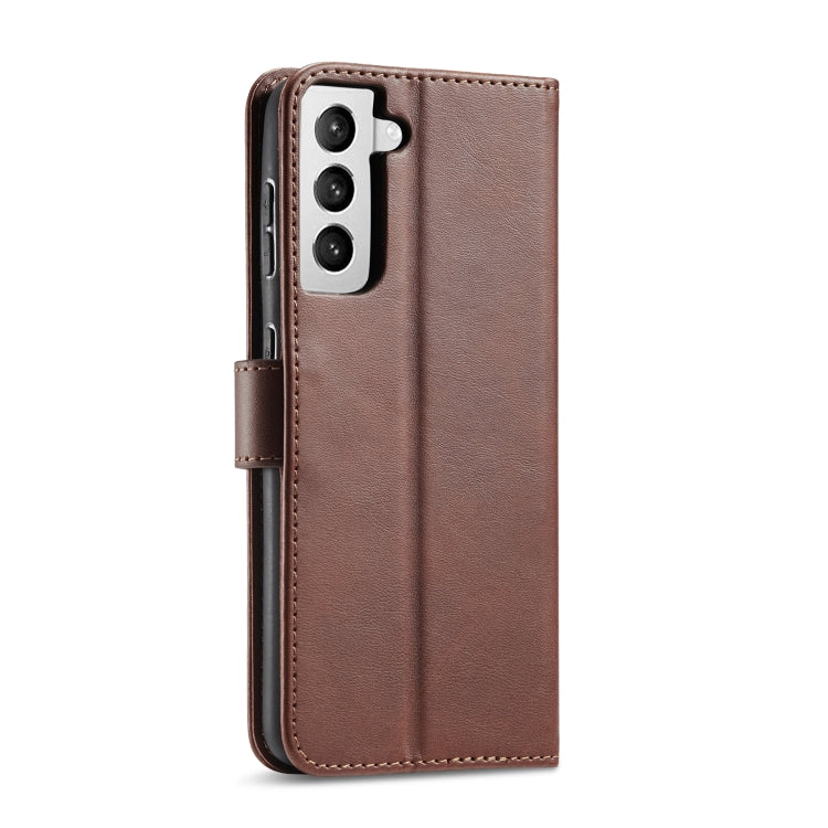For Samsung Galaxy S21 FE 5G Calf Texture Buckle Horizontal Flip Leather Case with Holder & Card Slots & Wallet