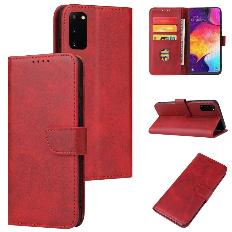 For Samsung Galaxy S20 Calf Texture Buckle Horizontal Flip Leather Case with Holder & Card Slots & Wallet