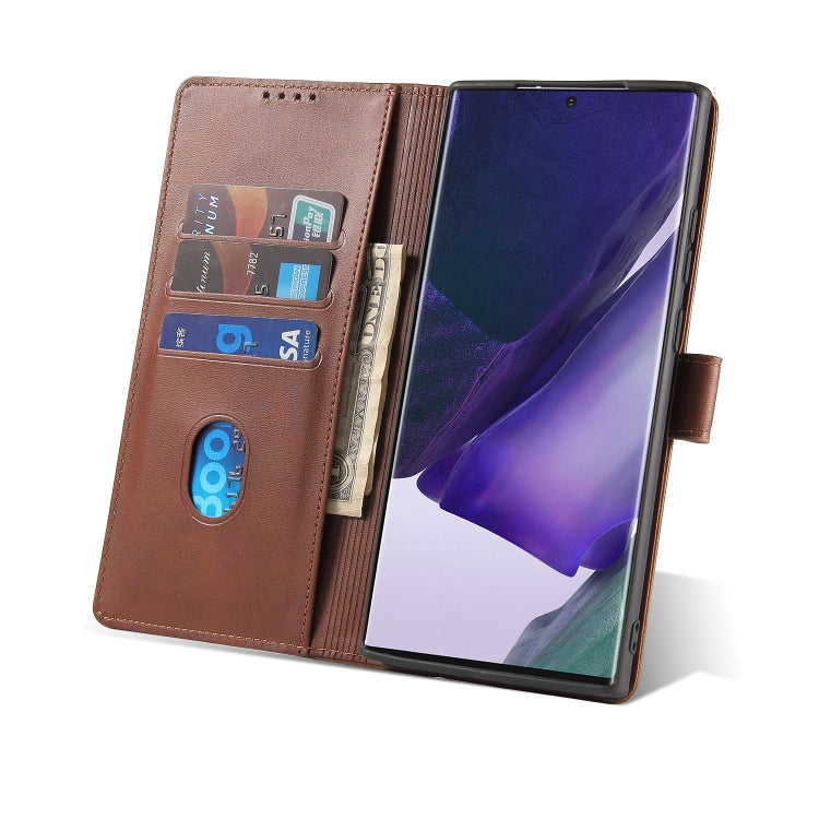 For Samsung Galaxy Note20 Calf Texture Buckle Horizontal Flip Leather Case with Holder & Card Slots & Wallet