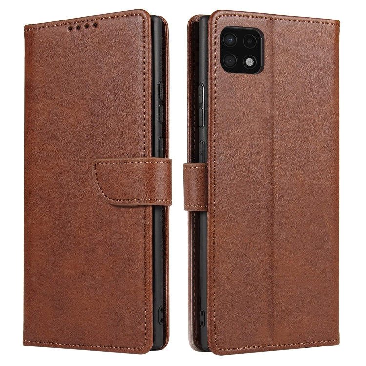 For Samsung Galaxy A22 4G Calf Texture Buckle Horizontal Flip Leather Case with Holder & Card Slots & Wallet
