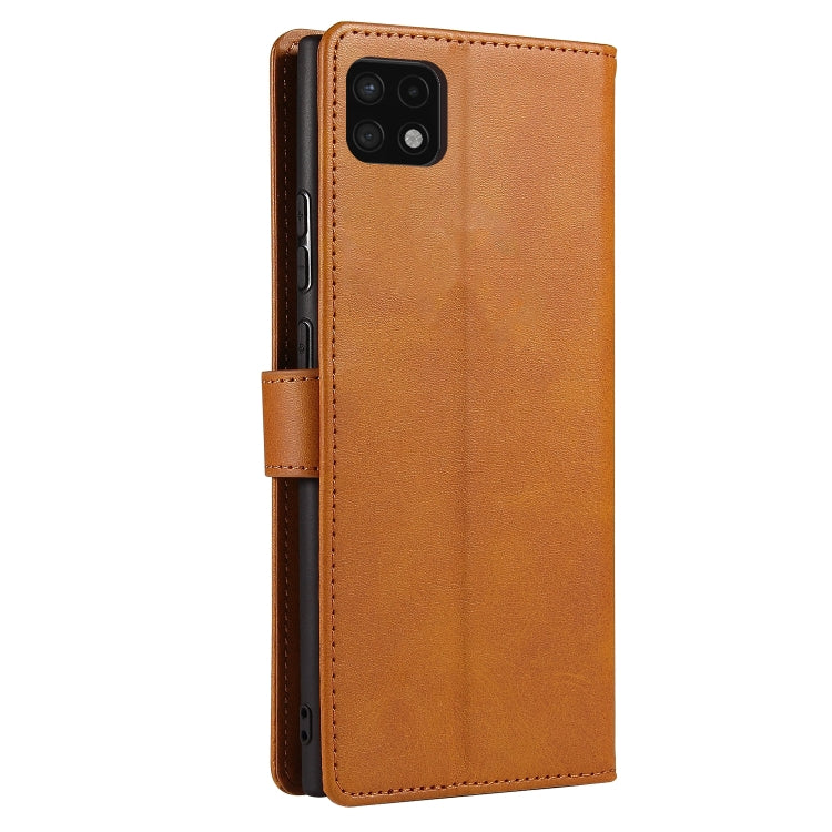 For Samsung Galaxy A22 5G Calf Texture Buckle Horizontal Flip Leather Case with Holder & Card Slots & Wallet