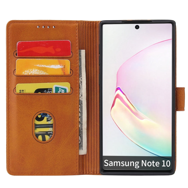 For Samsung Galaxy Note10 Calf Texture Buckle Horizontal Flip Leather Case with Holder & Card Slots & Wallet